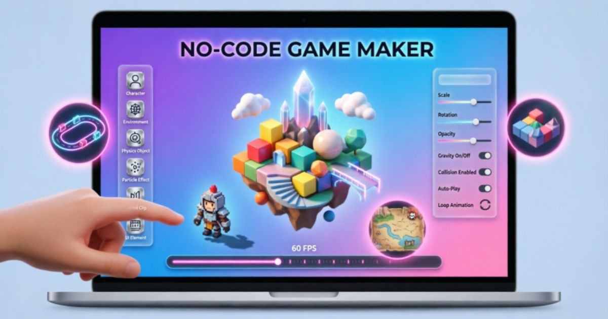 No-Code Game Maker For Stunning Interactive Experiences